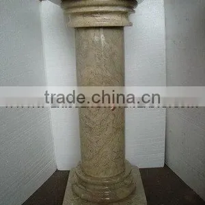 NATURAL STONE SAHARA BEIGE MARBLE PEDESTALS thumbnail-1