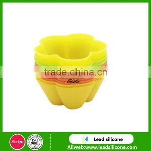 FDA LFGB Fashion Food Grade Flower Silicone Cake Mold thumbnail-2