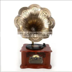 Hot High Quality Classic Wooden Radio Gramophone Luxury Retro Vinyl Phonograph Record Player Wooden Radio Gramophone thumbnail-3