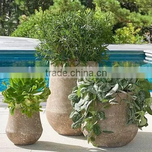 New Design Outdoor Flower Pot Holder Fiberglass Flower Pots thumbnail-1