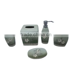 EA0854 Novel Bathroom Accessories With Beautiful Flowers thumbnail-1