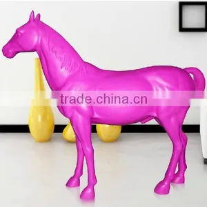 Customized Hotel Decor Resin Fiberglass Horse Statue thumbnail-1