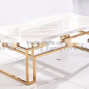 Simple Design 201 Golden Stainless Steel Rectangle Coffee Table thumbnail-3