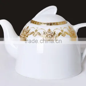 2016 New Item Porcelain Arabic Golden Tea Pot Set thumbnail-1