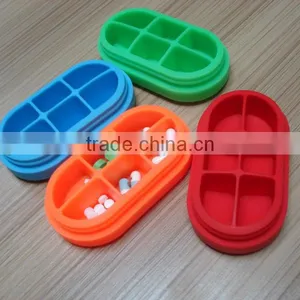 2016 Eco-friendly Silicone Six Checks Medicine Box &pill Case thumbnail-3
