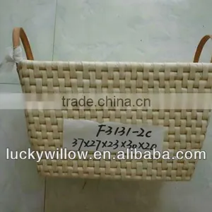 Homes Storage Handwoven Medium Tapered Straw Basket Weaving thumbnail-5