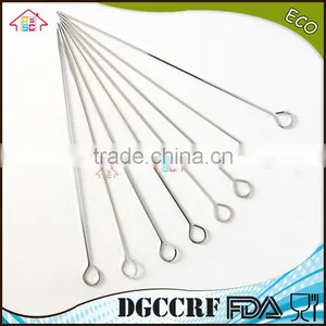 NBRSC Long Flat Metal Chrome Plated BBQ Skewers, Grill / Barbecue Shish Kebab Kabob Skewers thumbnail-3
