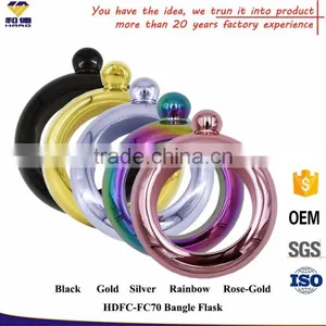 Stainless Steel Black Bracelet Flask thumbnail-4