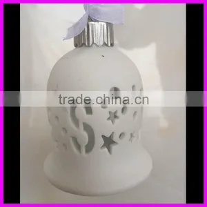 Ceramic Christmas Bell With LED Light Hollow Design for Home Decoration thumbnail-2