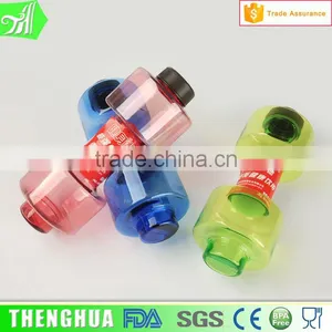 Sports Drinking Plastic Clear Dumbbell Water Bottle With Private Label thumbnail-6