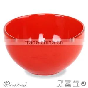 5.5 Inch Ceramic Cereal Bowl Solid Blue Color With Antique Brush thumbnail-6