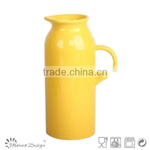 Delicate Emboss Crockery Stoneware Houseware Colorful Pitcher thumbnail-1