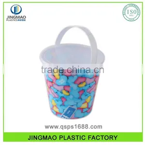 Colorful Plastic Printing Popcorn Bucket With Lid thumbnail-1