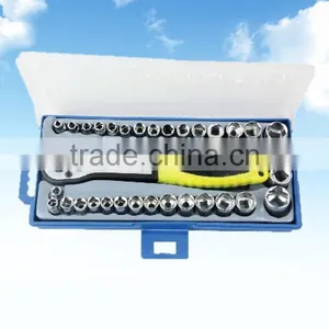 40 Pcs Ratchet Wrench With Socket & Bits Tools Set thumbnail-1