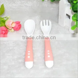 Wholesale Safe PP Plastic Baby Fork&spoons /custom Baby Feeder Plastic Fork&spoons thumbnail-2