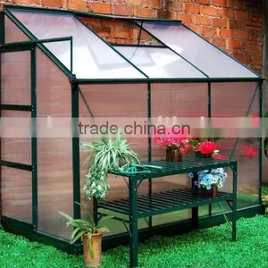4*6FT Good Aluminum Greenhouse With Single Sliding Door thumbnail-1