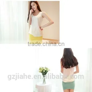 2015 New Fashion Summer Women's Clothes Chiffon Sleeveless Solid Neon Candy Color Causal Chiffon Blouse Women Shirt thumbnail-6