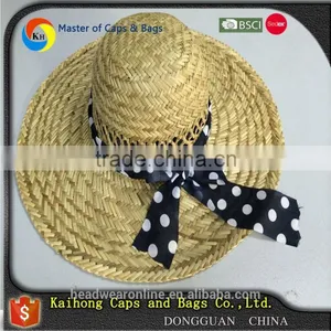 Fashion Summer Womens Straw Hats With Flower Wholesale thumbnail-5