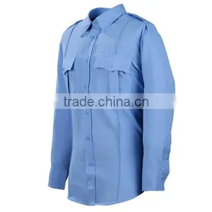 Long Sleeve Polyester Solid Men's Shirt Security Uniform thumbnail-1