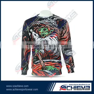 High Quality Fashion Custom Sublimation Sweaters Made of Half Cotton thumbnail-2