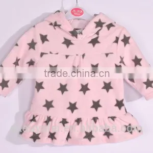 Kids Stock Cloth Polar Fleece Cloth Happy Baby Clothing Stock Apparel Hoody Soft Touch Girls Coat Kids Ready Made Garment thumbnail-2