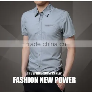 Navy Bule Mens Dress Shirts thumbnail-5