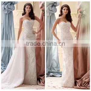 the Latest Model Lace Vintage Backless A-line Wedding Dress thumbnail-1