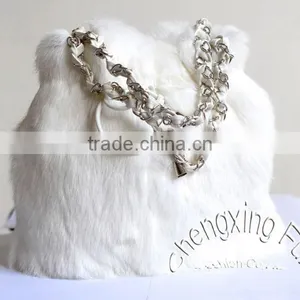 CX-H-35A Genuine Rabbit Fur Women Fashion Hand Bags thumbnail-1