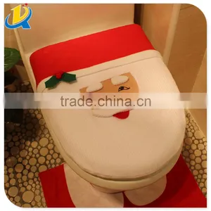 Hot Selling Christmas Style Red and White Durable Toilet Seat Cover thumbnail-4