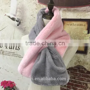 Brand Scarf Faux Rabbit Fur Scarf 2016 Female Best Quality Women Wrap Warmer Neck Warmers thumbnail-2