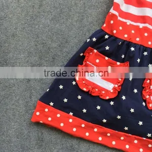 Baby Girls Fourth of July Outfits 4th of July Dress 2-7t Girls July 4th Outfit Children Patriotic Dress Sets Kids Clothing Sets thumbnail-2