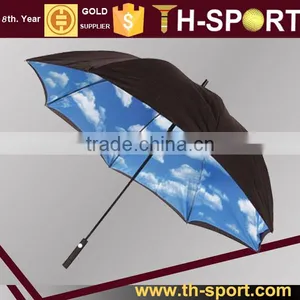 Top Quality Promotional Logo Custom Straight Golf Umbrella thumbnail-1