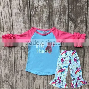 2017 Fall Boutique Outfits Troll Cartoon Character Designs Toddler Clothing Sets Child Wears Clothes thumbnail-2