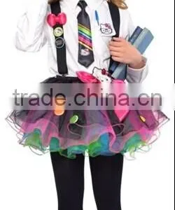 Cute Hello Kitty Dancewear, White Blouse With Suspenders Skirt thumbnail-1