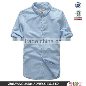 Latest Casual Shirt Design Solid Color Sleeve Tags Long Sleeve Linen Shirt thumbnail-1