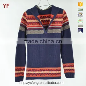 European Style Mens Picture Color Combination Sweater thumbnail-1
