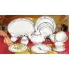 White Porcelain Sliver / Golden 89 / 135 Pieces Dinnerware, Dinner Set thumbnail-1