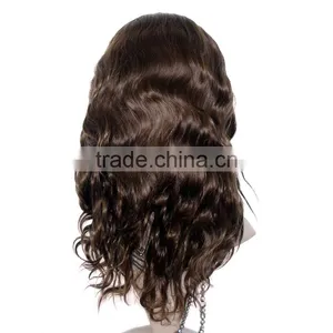10 -24 Inch 4# Body Wave Virgin Brazilian Hair Half Lace Front Wig thumbnail-2