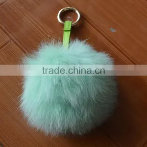 SJ747-01 New Arrival Hot Sale Fur Accessory Fox Key Chain Fur Pom Pom thumbnail-5