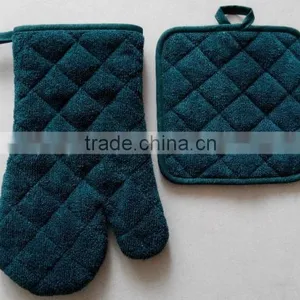 2pcs Kitchen Set in Pure Color Plain Color Oven Mitt and Pot Holder thumbnail-4