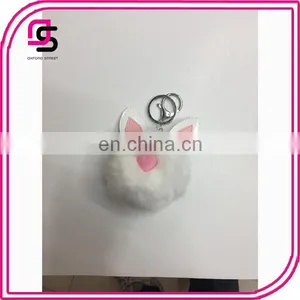 2017 Fashion Cute Animal Popular Dribble Comfortable Fur Fault Pom Kerying Key Chain thumbnail-1
