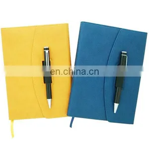 High Quality Low MOQ Fancy Hard Cover Notebook With Pen thumbnail-1