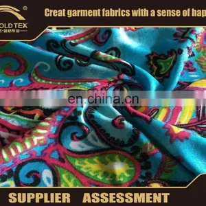 2016 Fashion Knitting Spandex Fabric Paper Printed Gold Stamp Flower Fabric in Keqiao Shaoxing China Fullgold thumbnail-4