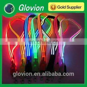 New Design Fashionable Double Optical Fiber LED Lanyard thumbnail-1