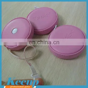 Custom Logo PU Leather Folding Ruler Tape Measure Pink Bulk thumbnail-1