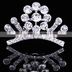 Mini Cute Sweet Kids Trendy Rhinestone Korean Style Crown Tiaras thumbnail-2