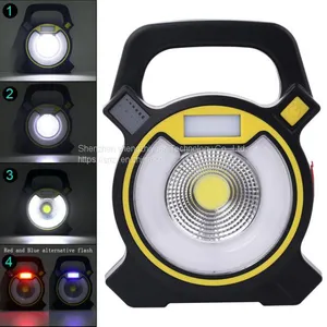 LED Work Light 15W COB Portable Outdoor Camping Light With USB Port Rechargeable Floodlight IPX5 Waterproof thumbnail-5