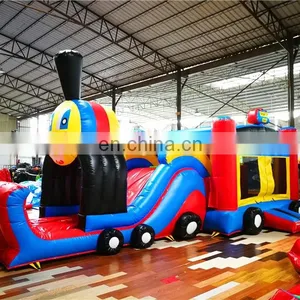 Outdoor Train Electric Pump for Bouncy Castle With Slide ,Inflatable Bouncer Jumping Castle thumbnail-3