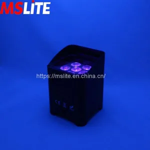 6x15W/18W 6 In1RGBWAUV Wireless DMX Stage Effect LED Uplight Rechargeable Battery Powered Par Light thumbnail-1