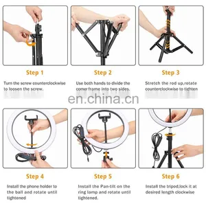 Wholesale 12 Inch 30cm Tiktok Video Photography Makeup Led Fill Ring Light With Tripod Stand thumbnail-6